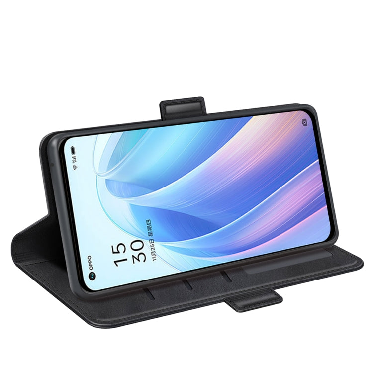 For OPPO Reno7 5G Dual-side Magnetic Buckle Horizontal Flip Leather Case with Holder & Card Slots & Wallet, For OPPO Reno7 5G