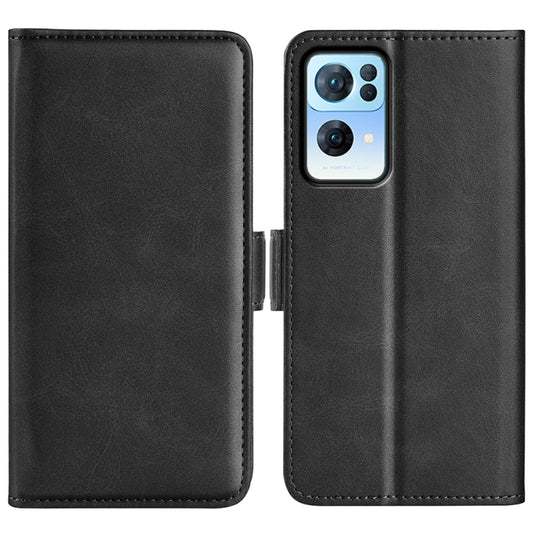 For OPPO Reno7 Pro Dual-side Magnetic Flip Leather Case, For OPPO Reno7 Pro 5G