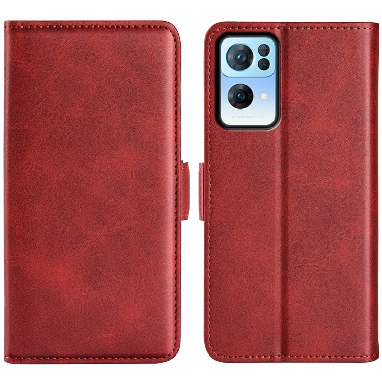 For OPPO Reno7 Pro Dual-side Magnetic Flip Leather Case, For OPPO Reno7 Pro 5G