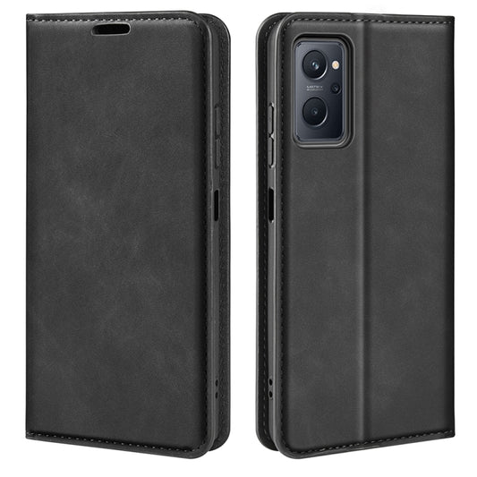 For OPPO Realme 9i Retro-skin Magnetic Suction Leather Phone Case, For OPPO Realme 9i