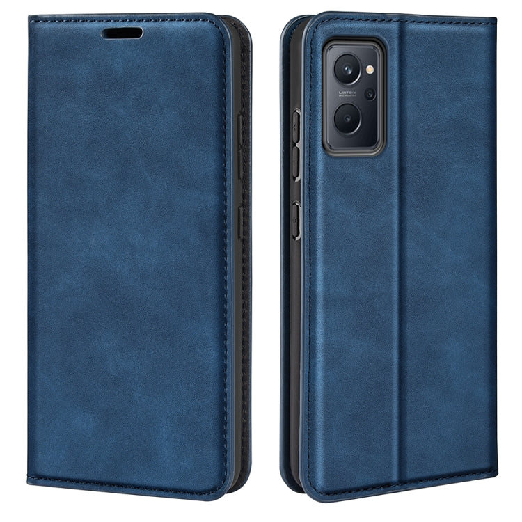 For OPPO Realme 9i Retro-skin Magnetic Suction Leather Phone Case, For OPPO Realme 9i