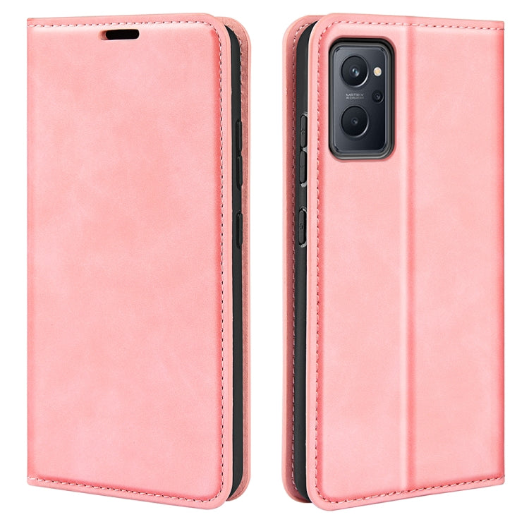 For OPPO Realme 9i Retro-skin Magnetic Suction Leather Phone Case, For OPPO Realme 9i