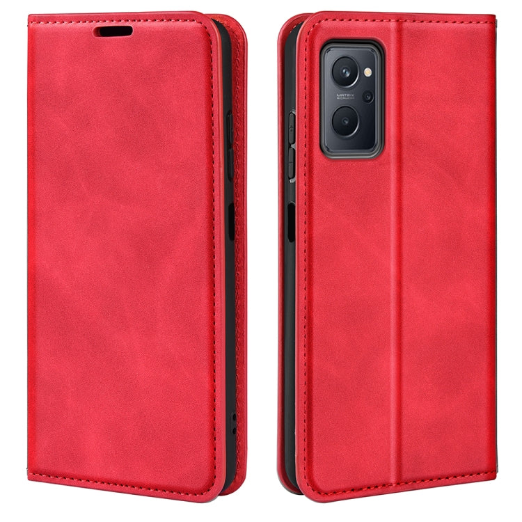 For OPPO Realme 9i Retro-skin Magnetic Suction Leather Phone Case, For OPPO Realme 9i