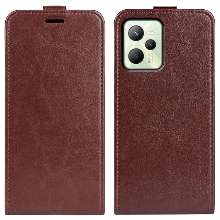 For OPPO Realme C35 R64 Texture Vertical Flip Leather Phone Case, For OPPO Realme C35