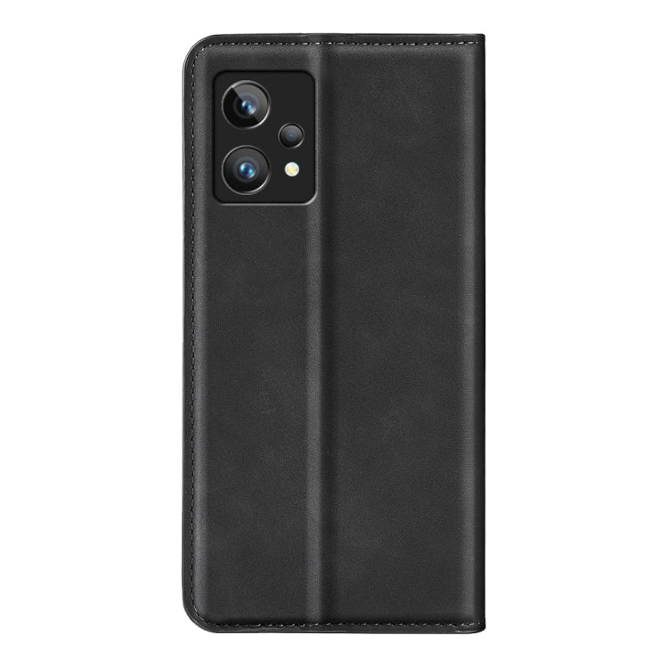 Retro-skin Magnetic Suction Leather Phone Case, For OPPO Realme 9 Pro+