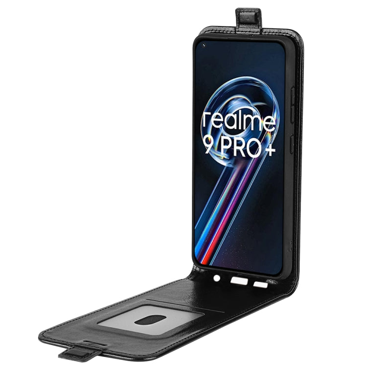 For OPPO Realme 9 Pro+ R64 Texture Vertical Flip Leather Phone Case, For OPPO Realme 9 Pro+