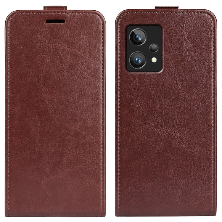 For OPPO Realme 9 Pro+ R64 Texture Vertical Flip Leather Phone Case, For OPPO Realme 9 Pro+