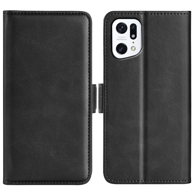 For OPPO Find X5 Dual-side Magnetic Buckle Leather Phone Case, For OPPO Find X5