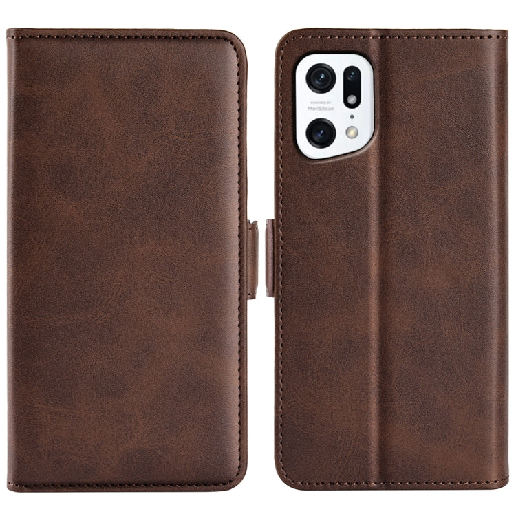 For OPPO Find X5 Dual-side Magnetic Buckle Leather Phone Case, For OPPO Find X5