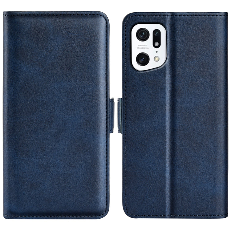 For OPPO Find X5 Dual-side Magnetic Buckle Leather Phone Case, For OPPO Find X5