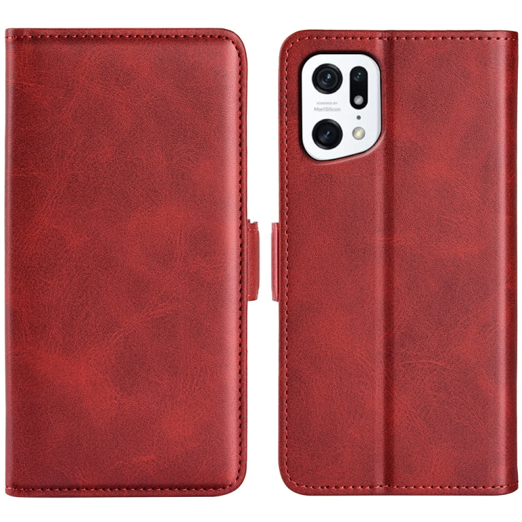 For OPPO Find X5 Dual-side Magnetic Buckle Leather Phone Case, For OPPO Find X5