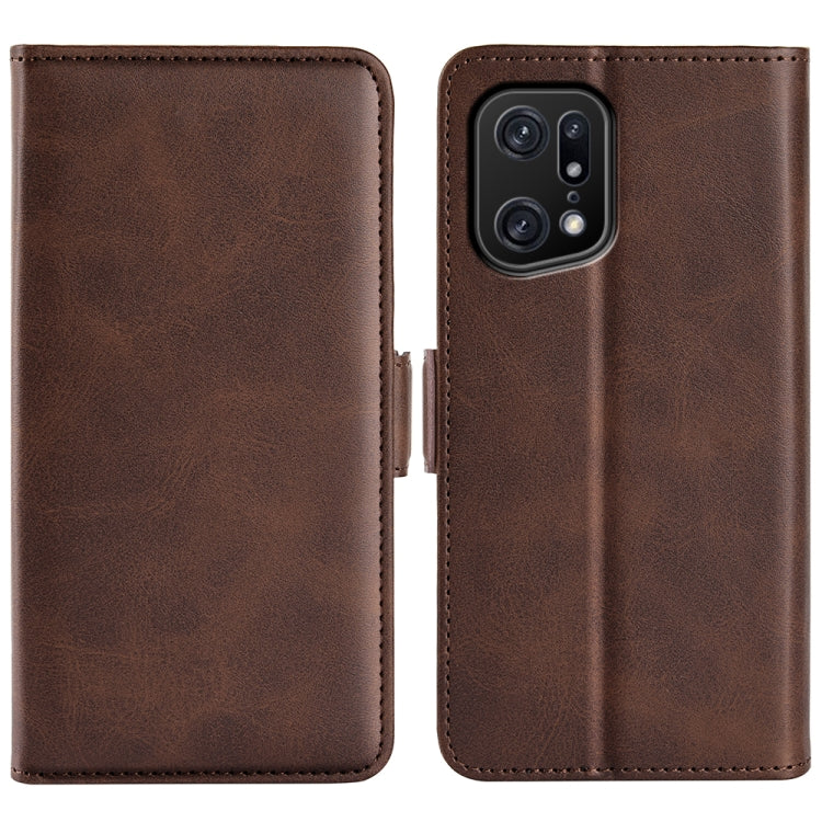 For OPPO Find X5 Pro Dual-side Magnetic Buckle Leather Phone Case, For OPPO Find X5 Pro