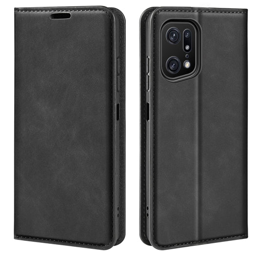 For OPPO Find X5 Pro Retro-skin Magnetic Suction Leather Phone Case, For OPPO Find X5 Pro