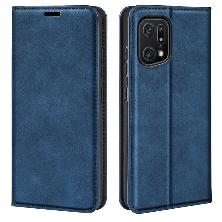 For OPPO Find X5 Pro Retro-skin Magnetic Suction Leather Phone Case, For OPPO Find X5 Pro