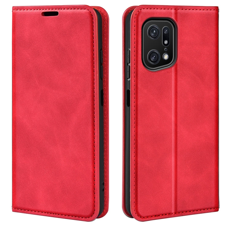 For OPPO Find X5 Pro Retro-skin Magnetic Suction Leather Phone Case, For OPPO Find X5 Pro