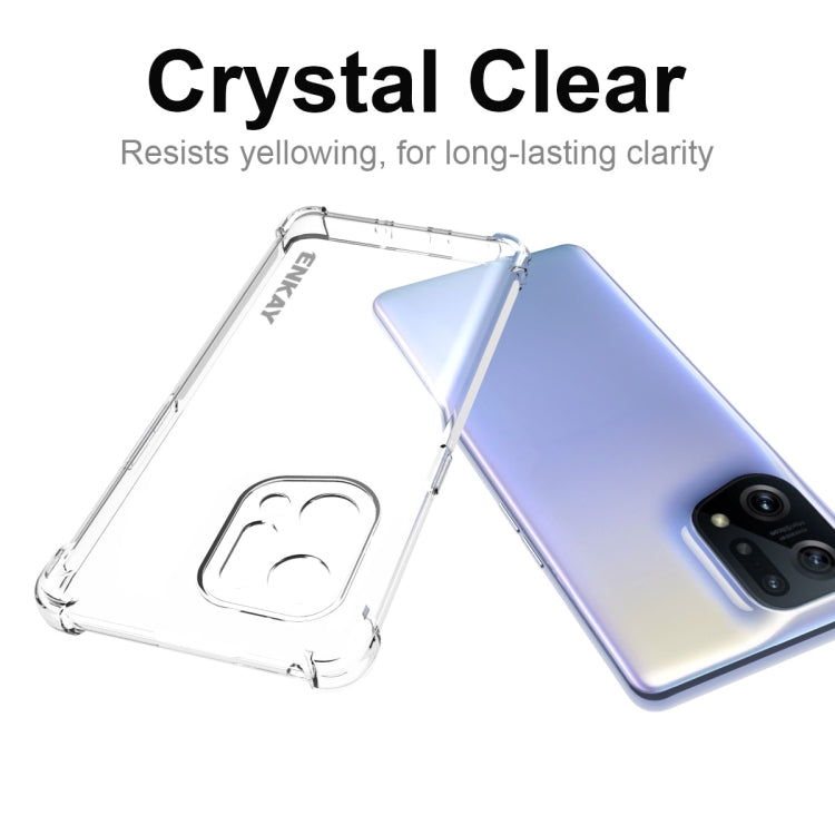 ENKAY Clear TPU Shockproof Case Soft Anti-slip Cover, For OPPO Find X5, For OPPO Find X5 Pro, For OPPO Reno7 5G Global, For Realme 9 Pro, For Realme 9 Pro+, For Realme C35