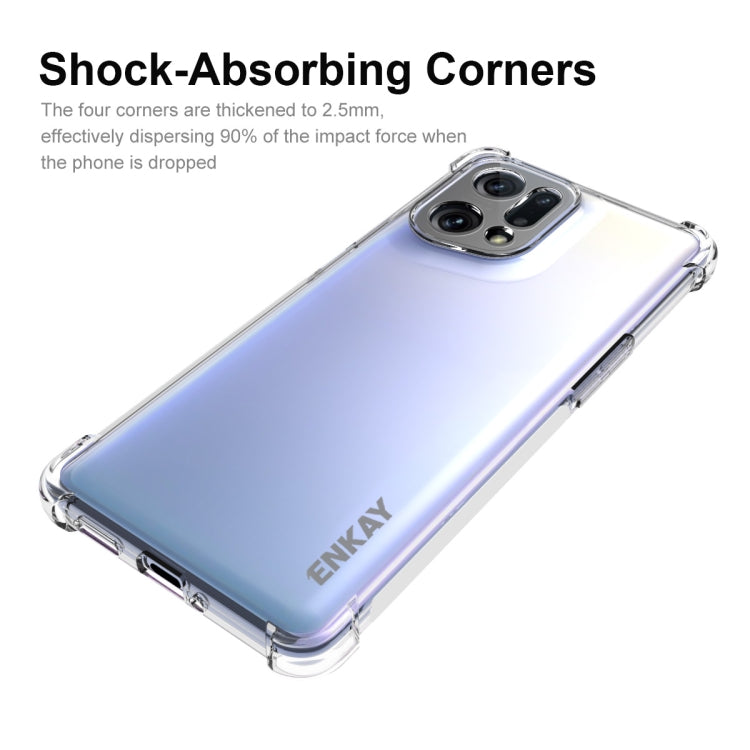 ENKAY Clear TPU Shockproof Case Soft Anti-slip Cover, For OPPO Find X5, For OPPO Find X5 Pro, For OPPO Reno7 5G Global, For Realme 9 Pro, For Realme 9 Pro+, For Realme C35