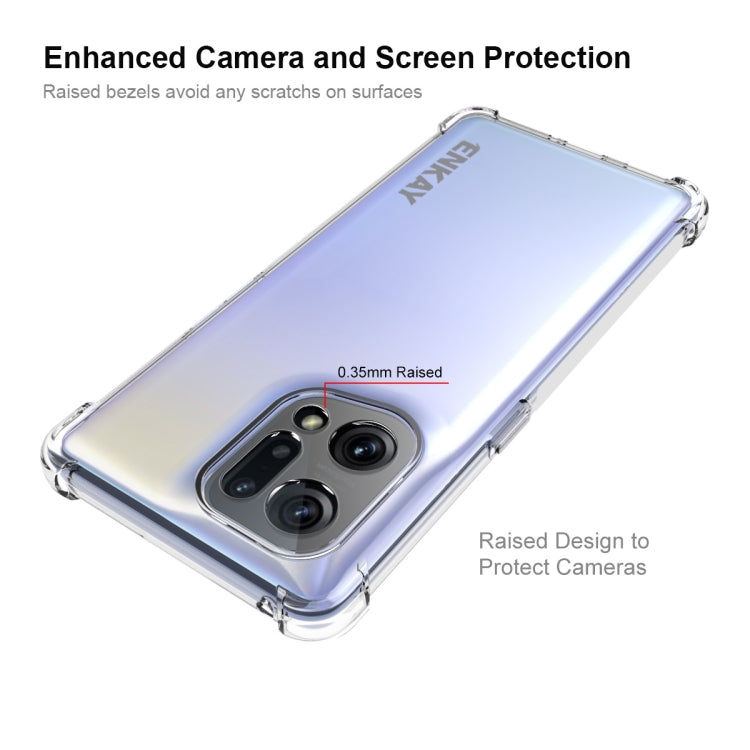 ENKAY Clear TPU Shockproof Case Soft Anti-slip Cover, For OPPO Find X5, For OPPO Find X5 Pro, For OPPO Reno7 5G Global, For Realme 9 Pro, For Realme 9 Pro+, For Realme C35