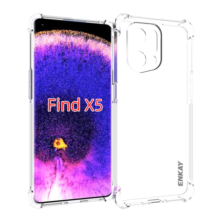 ENKAY Clear TPU Shockproof Case Soft Anti-slip Cover, For OPPO Find X5, For OPPO Find X5 Pro, For OPPO Reno7 5G Global, For Realme 9 Pro, For Realme 9 Pro+, For Realme C35