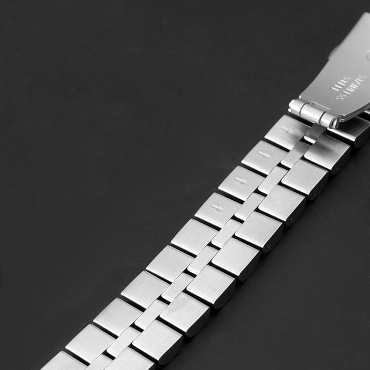 Half-Round Three-Bead Metal Watch Band For Apple Watch Series, 7 45mm / 6&SE&5&4 44mm / 3&2&1 42mm, 7 41mm / 6&SE&5&4 40mm / 3&2&1 38mm