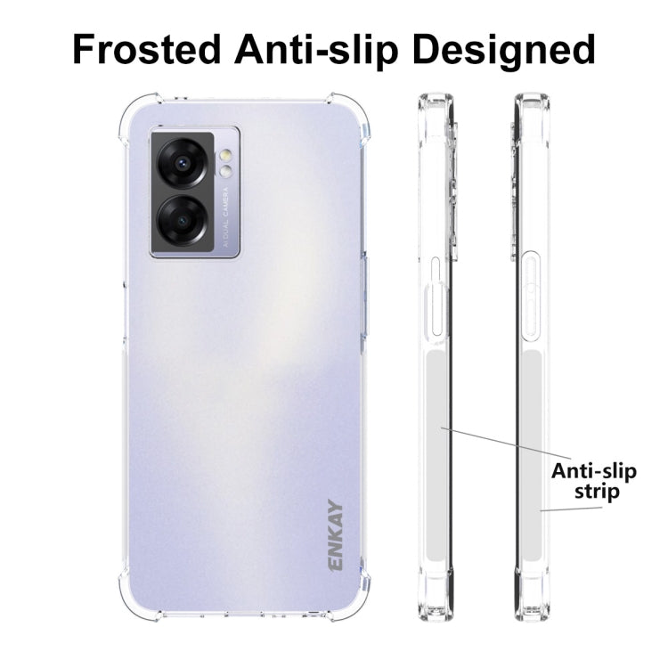 For OPPO A57 5G 2022 ENKAY Clear TPU Shockproof Phone Case, For OPPO A57 5G 2022