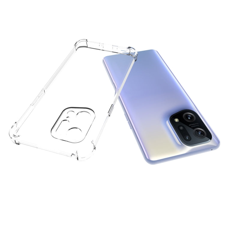 For OPPO Find X5 Pro JSM Transparent TPU Airbag Shockproof Antiskid Phone Case, For OPPO Find X5 Pro