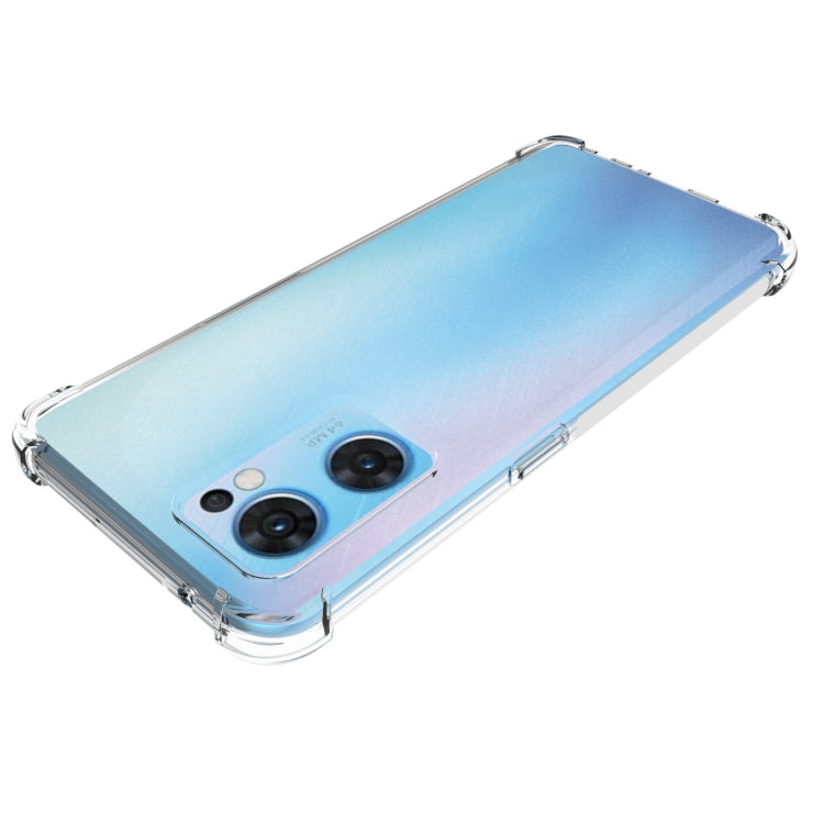 For OPPO Reno7 5G Global JSM Transparent TPU Airbag Shockproof Antiskid Phone Case, For OPPO Reno7 5G Global