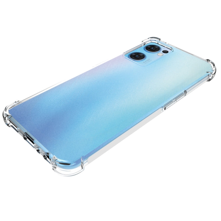 For OPPO Reno7 5G Global JSM Transparent TPU Airbag Shockproof Antiskid Phone Case, For OPPO Reno7 5G Global