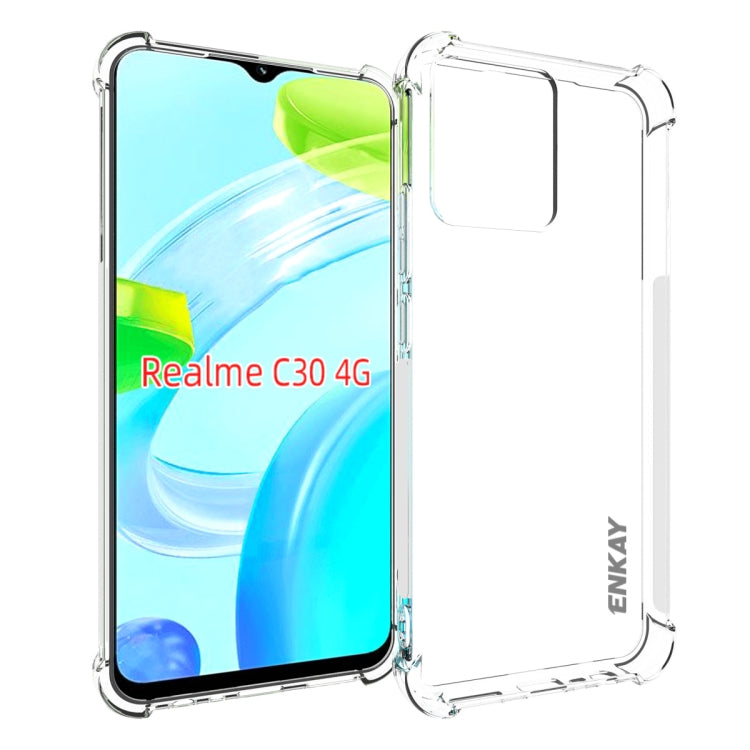 ENKAY Transparent TPU Shockproof Phone Case, For OPPO A57 4G Global, For Realme C30 4G