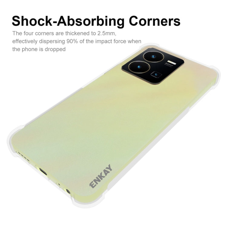 For vivo Y35 4G Global NKAY Clear TPU Shockproof Phone Case, For vivo Y35 4G Global