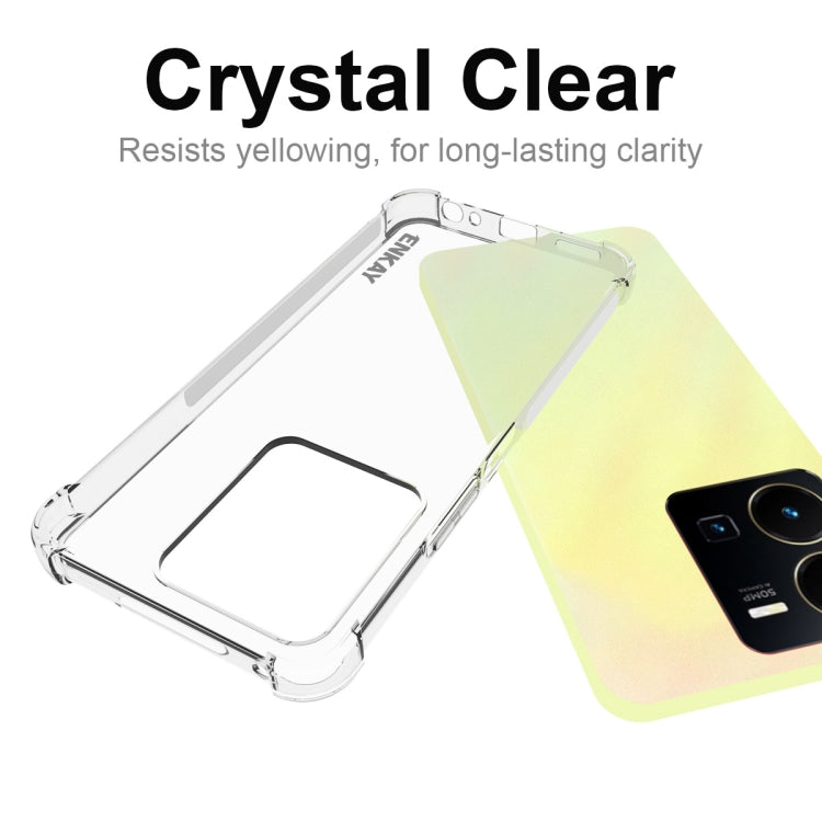 For vivo Y35 4G Global NKAY Clear TPU Shockproof Phone Case, For vivo Y35 4G Global