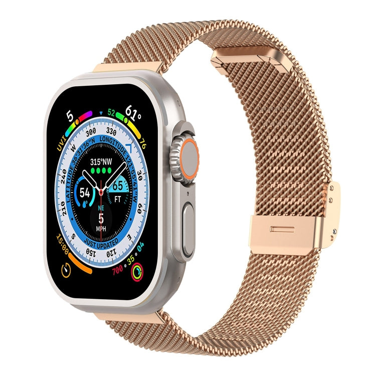 Milan Metal Steel Mesh Integrated Buckle Watch Band, For Apple Watch Series 8&amp;7 41mm, For Apple Watch Ultra 49mm / Series 8&amp;7 45mm
