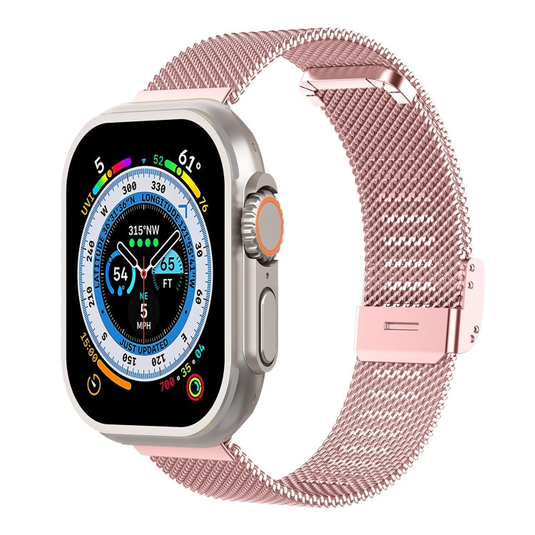 Milan Metal Steel Mesh Integrated Buckle Watch Band, For Apple Watch Series 8&amp;7 41mm, For Apple Watch Ultra 49mm / Series 8&amp;7 45mm