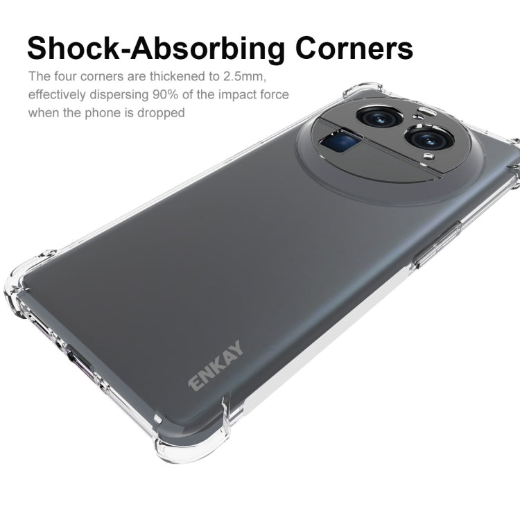 ENKAY Clear TPU Shockproof Anti-slip Phone Case, For OPPO Find X6 Pro, For OPPO A2 Pro 5G, For OPPO Find