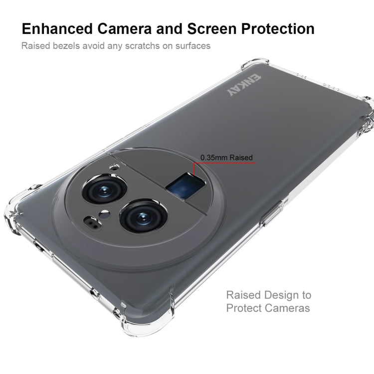 ENKAY Clear TPU Shockproof Anti-slip Phone Case, For OPPO Find X6 Pro, For OPPO A2 Pro 5G, For OPPO Find