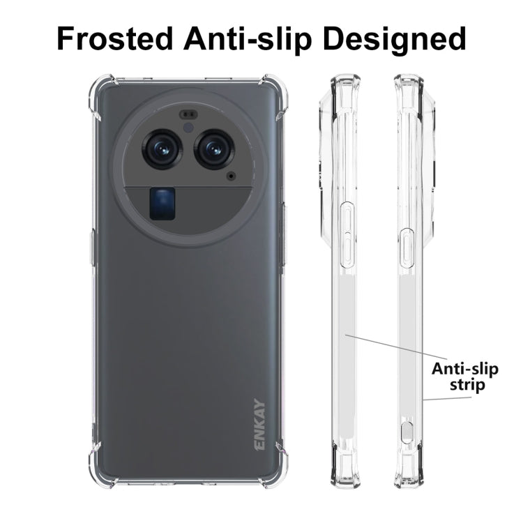 ENKAY Clear TPU Shockproof Anti-slip Phone Case, For OPPO Find X6 Pro, For OPPO A2 Pro 5G, For OPPO Find