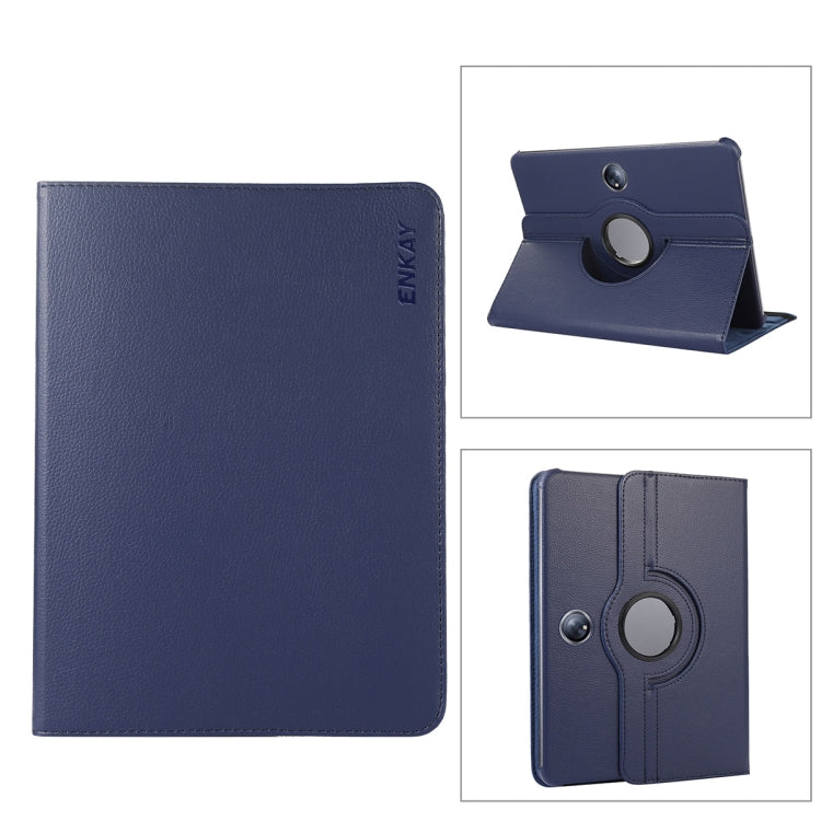 For OnePlus Pad / OPPO Pad 2 ENKAY 360 Degree Rotation Stand Litchi Leather Smart Tablet Case, For OnePlus Pad / OPPO Pad 2
