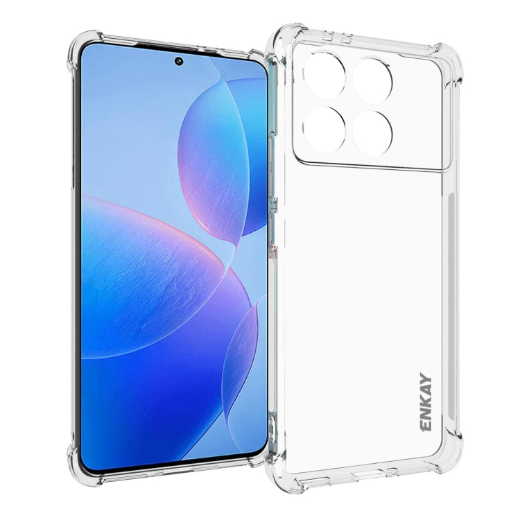 ENKAY Hat-Prince Transparent TPU Shockproof Phone Case, For Xiaomi Poco X7 Pro 5G, For Xiaomi Poco M7 Pro 5G, For Redmi Note 14 Pro 4G, For Redmi Note 14 4G 163.25mm, For Xiaomi 15 Pro, For Xiaomi 15, For Xiaomi 14T Pro 5G, For Xiaomi 14T 5G