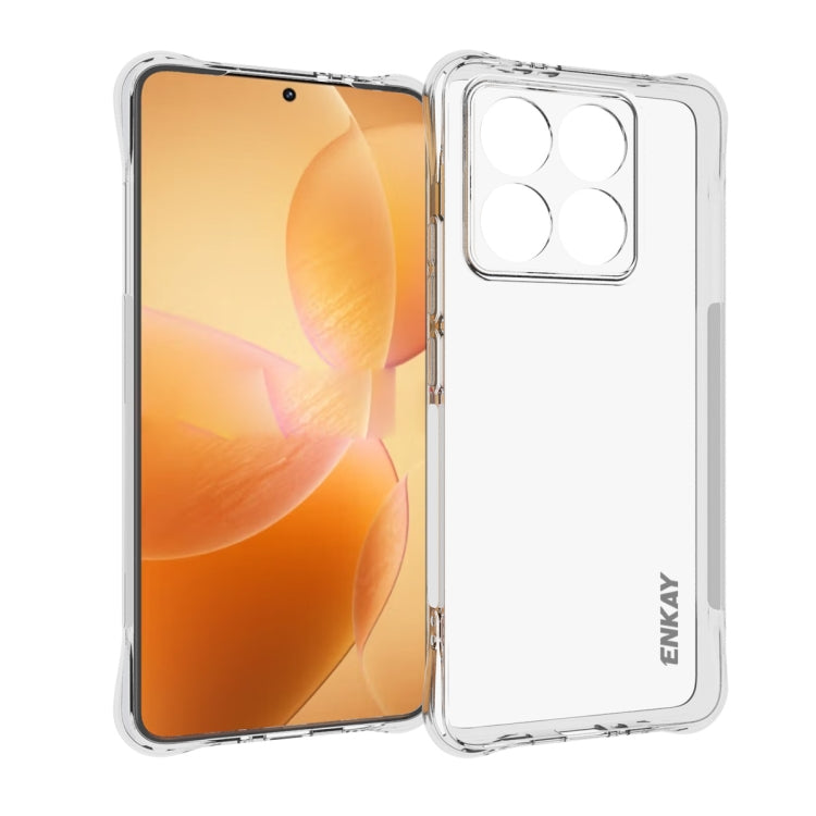 ENKAY Hat-Prince Transparent TPU Shockproof Phone Case, For Xiaomi 14T Pro 5G, For Xiaomi 14T 5G, For Xiaomi Redmi 14C 4G, For Redmi K70 Ultra, For Redmi Note 13R 5G, For Redmi Turbo 3 5G, For Xiaomi Redmi A3, For Redmi Note 13 Pro 4G                  ...