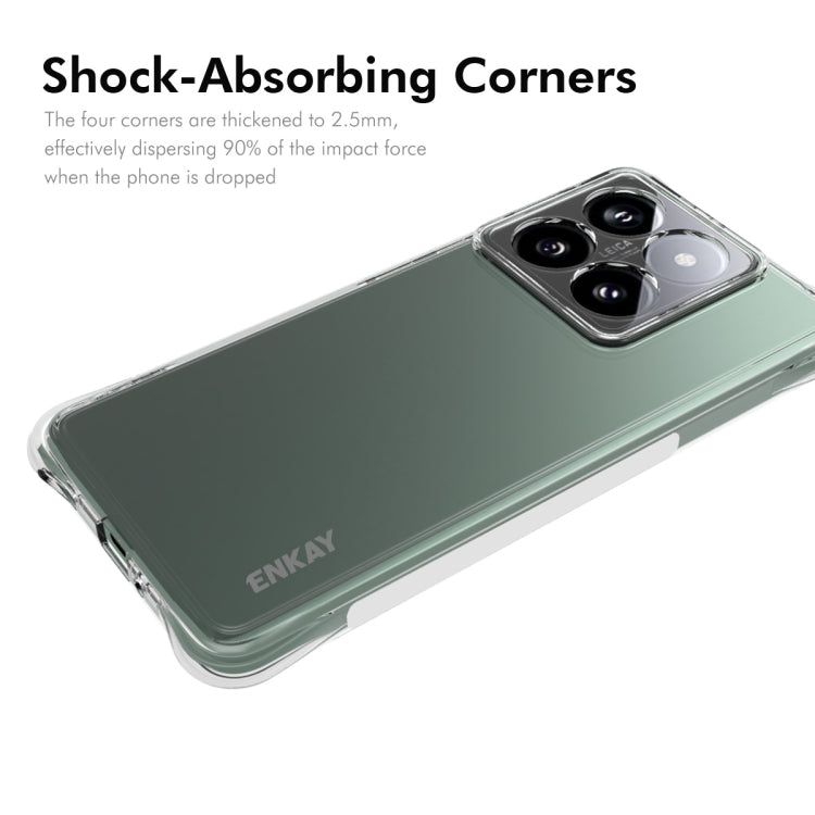 ENKAY Hat-Prince Transparent TPU Shockproof Phone Case, For Xiaomi 14T Pro 5G, For Xiaomi 14T 5G, For Xiaomi Redmi 14C 4G, For Redmi K70 Ultra, For Redmi Note 13R 5G, For Redmi Turbo 3 5G, For Xiaomi Redmi A3, For Redmi Note 13 Pro 4G                  ...