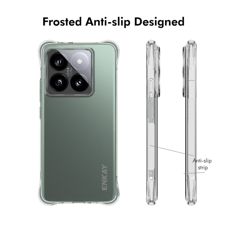 ENKAY Hat-Prince Transparent TPU Shockproof Phone Case, For Xiaomi 14T Pro 5G, For Xiaomi 14T 5G, For Xiaomi Redmi 14C 4G, For Redmi K70 Ultra, For Redmi Note 13R 5G, For Redmi Turbo 3 5G, For Xiaomi Redmi A3, For Redmi Note 13 Pro 4G                  ...