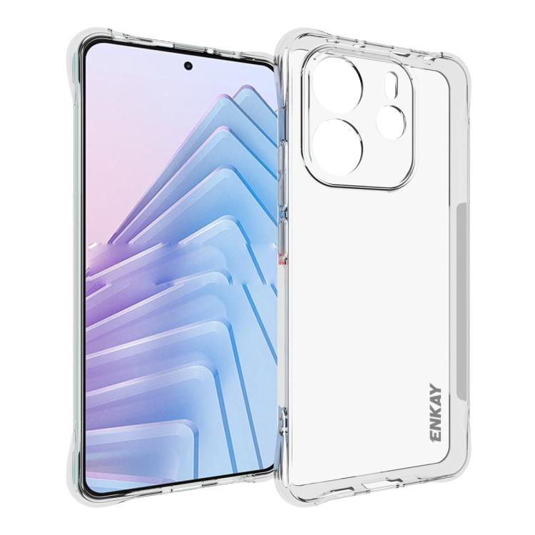 ENKAY Hat-Prince Transparent TPU Shockproof Phone Case, For Redmi K90, For Redmi K90 Pro Max, For Xiaomi 17 Pro, For Xiaomi 17, For Redmi 15C 5G / 4G EU 173mm, For Xiaomi Poco M7 Plus 5G / M7 4G 169mm, Redmi 15 5G Global / 15 4G SEA 169.5mm            ...