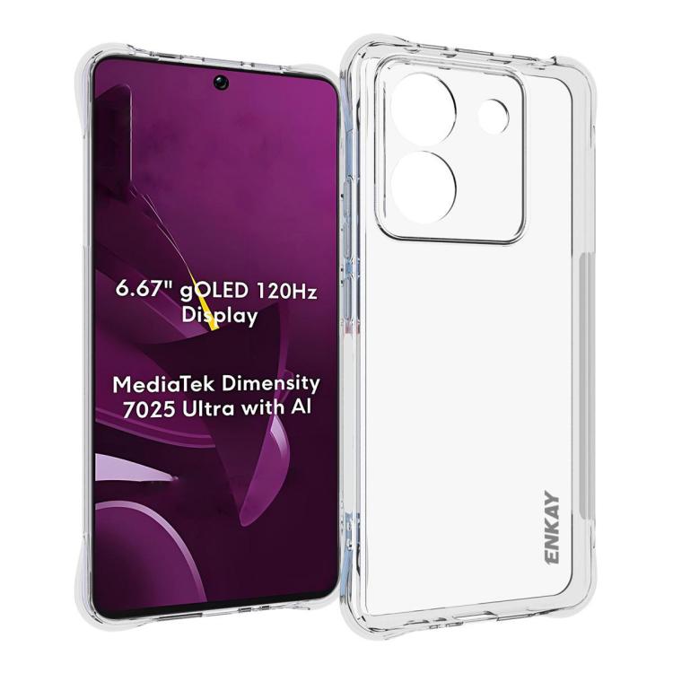 ENKAY Hat-Prince Transparent TPU Shockproof Phone Case, For Redmi K90, For Redmi K90 Pro Max, For Xiaomi 17 Pro, For Xiaomi 17, For Redmi 15C 5G / 4G EU 173mm, For Xiaomi Poco M7 Plus 5G / M7 4G 169mm, Redmi 15 5G Global / 15 4G SEA 169.5mm            ...