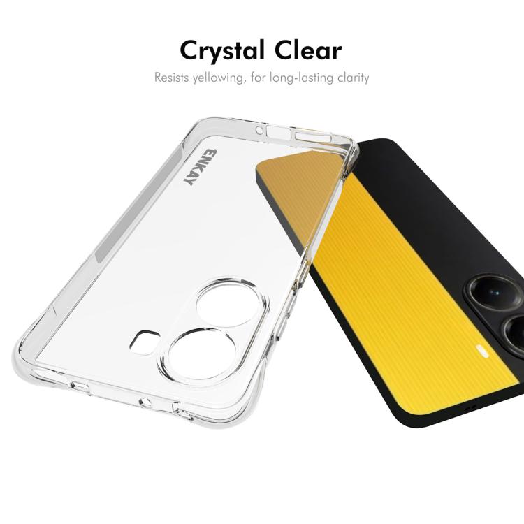 ENKAY Hat-Prince Transparent TPU Shockproof Phone Case, For Xiaomi Poco X7 Pro 5G, For Xiaomi Poco M7 Pro 5G, For Redmi Note 14 Pro 4G, For Redmi Note 14 4G 163.25mm, For Xiaomi 15 Pro, For Xiaomi 15, For Xiaomi 14T Pro 5G, For Xiaomi 14T 5G