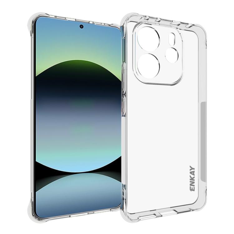 ENKAY Hat-Prince Transparent TPU Shockproof Phone Case, For Redmi K90, For Redmi K90 Pro Max, For Xiaomi 17 Pro, For Xiaomi 17, For Redmi 15C 5G / 4G EU 173mm, For Xiaomi Poco M7 Plus 5G / M7 4G 169mm, Redmi 15 5G Global / 15 4G SEA 169.5mm            ...