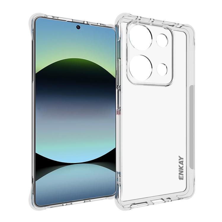 ENKAY Hat-Prince Transparent TPU Shockproof Phone Case, For Redmi K90, For Redmi K90 Pro Max, For Xiaomi 17 Pro, For Xiaomi 17, For Redmi 15C 5G / 4G EU 173mm, For Xiaomi Poco M7 Plus 5G / M7 4G 169mm, Redmi 15 5G Global / 15 4G SEA 169.5mm            ...