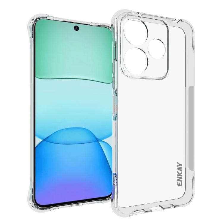ENKAY Hat-Prince Transparent TPU Shockproof Phone Case, For Redmi K90, For Redmi K90 Pro Max, For Xiaomi 17 Pro, For Xiaomi 17, For Redmi 15C 5G / 4G EU 173mm, For Xiaomi Poco M7 Plus 5G / M7 4G 169mm, Redmi 15 5G Global / 15 4G SEA 169.5mm            ...