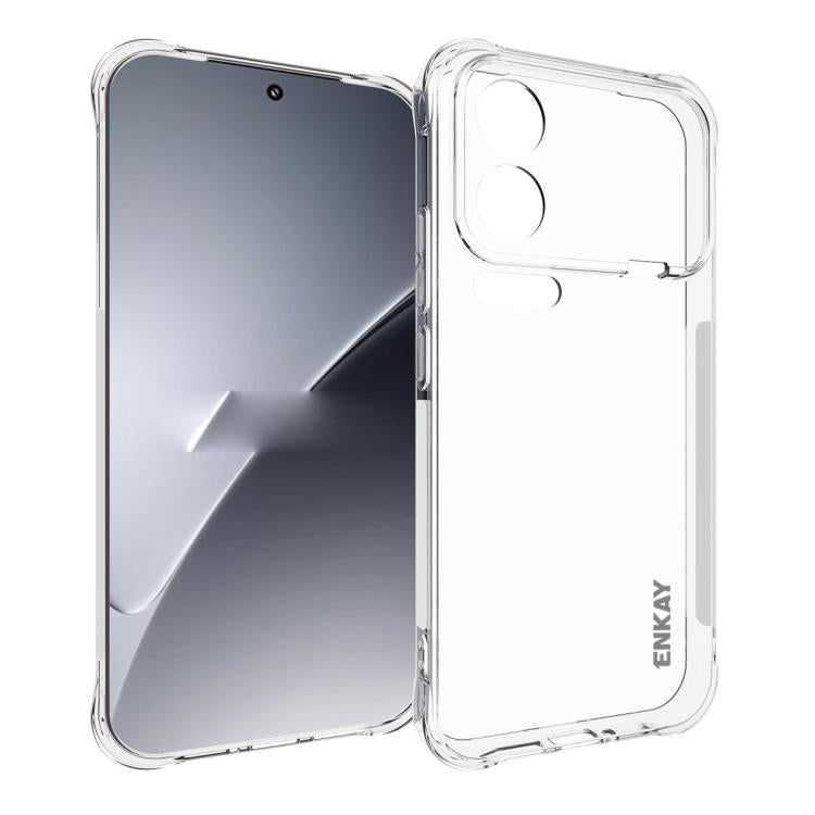 ENKAY Hat-Prince Transparent TPU Shockproof Phone Case, For Redmi K90, For Redmi K90 Pro Max, For Xiaomi 17 Pro, For Xiaomi 17, For Redmi 15C 5G / 4G EU 173mm, For Xiaomi Poco M7 Plus 5G / M7 4G 169mm, Redmi 15 5G Global / 15 4G SEA 169.5mm            ...