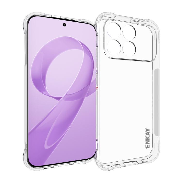 ENKAY Hat-Prince Transparent TPU Shockproof Phone Case, For Redmi K90, For Redmi K90 Pro Max, For Xiaomi 17 Pro, For Xiaomi 17, For Redmi 15C 5G / 4G EU 173mm, For Xiaomi Poco M7 Plus 5G / M7 4G 169mm, Redmi 15 5G Global / 15 4G SEA 169.5mm            ...
