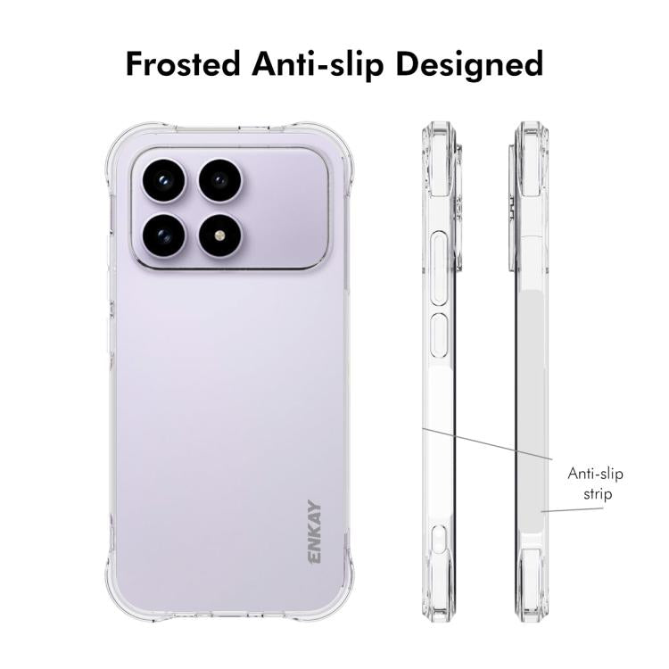 ENKAY Hat-Prince Transparent TPU Shockproof Phone Case, For Redmi K90, For Redmi K90 Pro Max, For Xiaomi 17 Pro, For Xiaomi 17, For Redmi 15C 5G / 4G EU 173mm, For Xiaomi Poco M7 Plus 5G / M7 4G 169mm, Redmi 15 5G Global / 15 4G SEA 169.5mm            ...